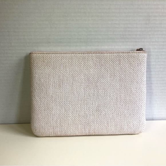 Chanel ✨ Raffia Deauville O Case Clutch Pouch Interlocking CC Box COA Authentic - Picture 3 of 11